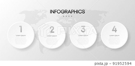 Business infographic, data visualization. Square frame. Simple infographic design template. Vector illustration. 91952594