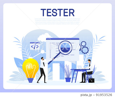 Tester people, great design for any purposes. Flat vector. Tester people, great design for any purposes. Flat vector. 91953526