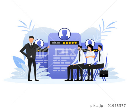 Resume people in flat style. Business people communication Resume people in flat style. Business people communication 91953577