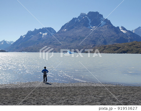 チリのグレイ湖畔ハイキング⑩ 91953627
