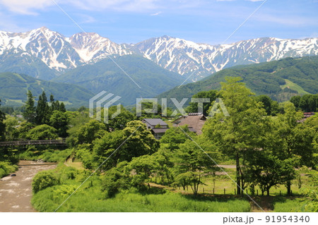 白馬大出地区から見える白馬連峰 白馬大出地区から見える白馬連峰 91954340