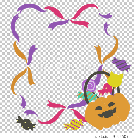 〘Vector〙 Pop Halloween decoration frame 〘Vector〙 Pop Halloween decoration frame 91955053