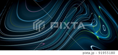 Liquid marbling paint texture background. Fluid painting abstract texture, Intensive color mix wallpaper. 91955180