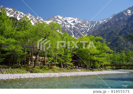初夏の上高地【河童橋周辺の絶景】 初夏の上高地【河童橋周辺の絶景】 91955575