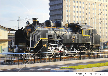 津山駅・蒸気機関車・展示／岡山県津山市大谷 91955727