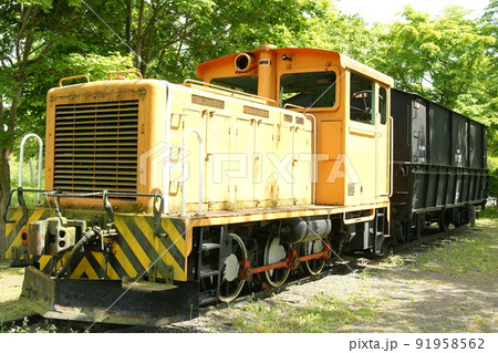 北海道電力江別火力発電所専用線(廃線)で使用した日立製の入れ替え動機とセキ8026 北海道電力江別火力発電所専用線(廃線)で使用した日立製の入れ替え動機とセキ8026 91958562