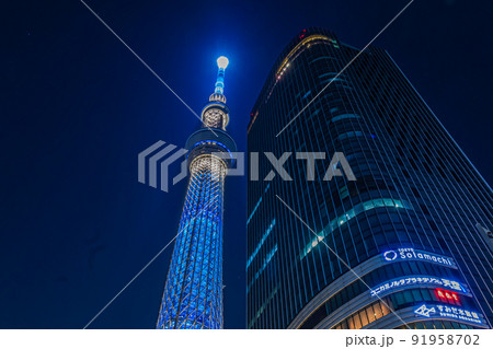 【東京の都市風景】東京スカイツリーの夜景 91958702