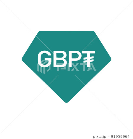 GBPT coin icon isolated on white background. 91959964