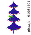 クリスマスツリーと蛙 91961401