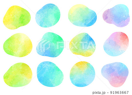 水彩見出しセット_パステルカラー 水彩見出しセット_パステルカラー 91963667