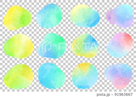 水彩見出しセット_パステルカラー 水彩見出しセット_パステルカラー 91963667