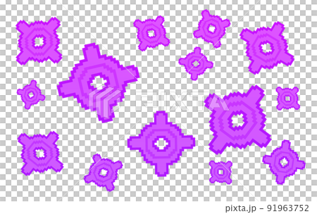 Pixel art gear pattern (purple) 91963752