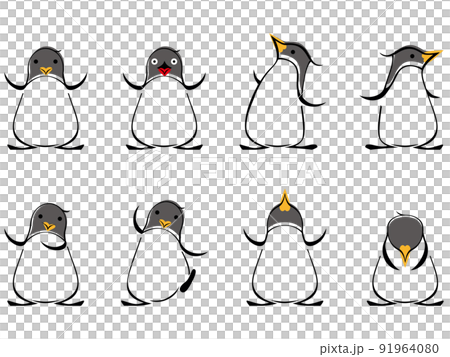 ペンギンポーズのイラスト素材 [91964080] - PIXTA
