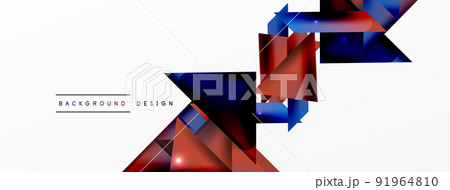 Abstract background. Simple color geometric shapes composition with 3d effect, lights and shadows. Vector Illustration For Wallpaper, Banner, Background, Card, Book Illustration, landing page Abstract background. Simple color geometric shapes composition with 3d effect, lights and shadows. Vector Illustration For Wallpaper, Banner, Background, Card, Book Illustration, landing page 91964810