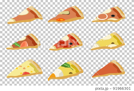 ピザ カット部分 セット アイソメ図 ピザ カット部分 セット アイソメ図 91966301