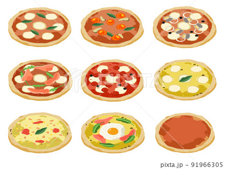 ピザ　セット　アイソメ図 91966305