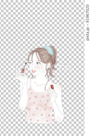 塗睫毛膏的女孩（豎屏） 91967020