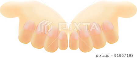 光を包み込む手 91967198