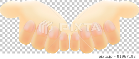 光を包み込む手 91967198