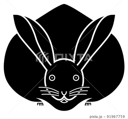 兎 卯 ウサギ 日本 伝統 家紋 兎 卯 ウサギ 日本 伝統 家紋 91967759