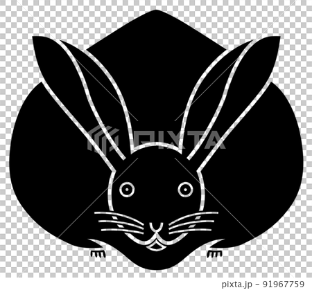 兎 卯 ウサギ 日本 伝統 家紋 兎 卯 ウサギ 日本 伝統 家紋 91967759