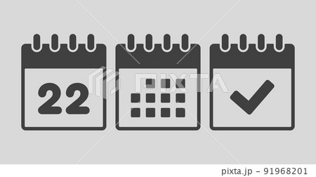 Vector icon page calendar number 22, agenda, done 91968201