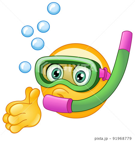 snorkeling emoticon 91968779