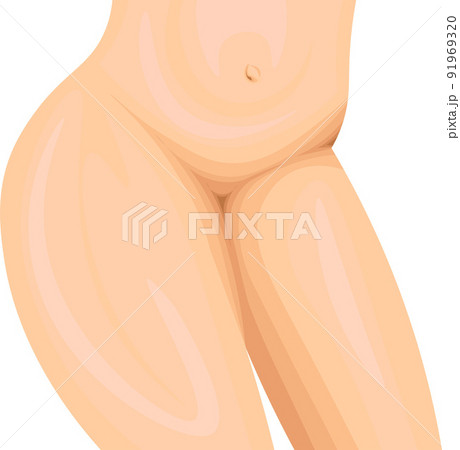 女性　婦人　産婦人科　美容　下半身　イラスト 91969320