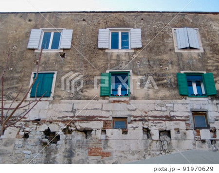 クロアチア　スプリット　旧市街の風景 91970629