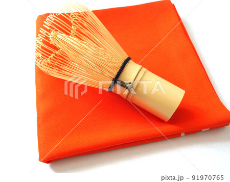 白背景　茶道具 91970765