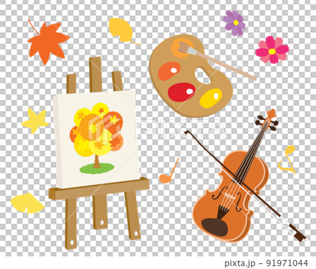 芸術の秋のイラスト 91971044