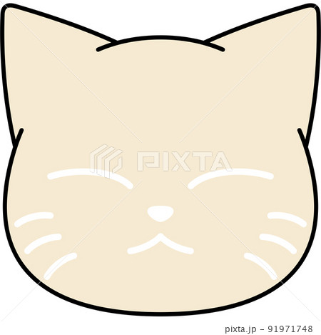 猫の顔のマークのイラスト 91971748