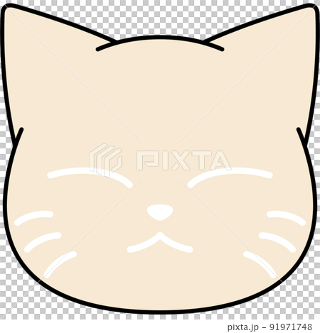 猫の顔のマークのイラスト 91971748