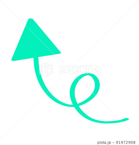 矢印アップ　上昇 91972908