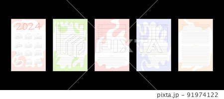 2024 calendar and daily weekly monthly planner to do list with delicate minimalist design 91974122