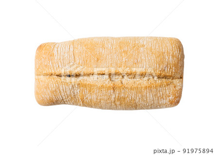 Bread top view cut out. Freshly backed Bread isolated on white background. Fresh organic loaf Bread top view cut out. Freshly backed Bread isolated on white background. Fresh organic loaf 91975894