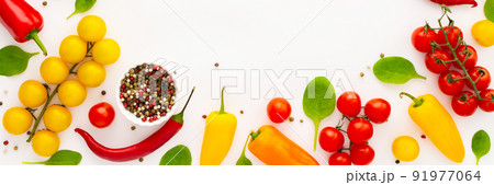 Food background, top view 91977064
