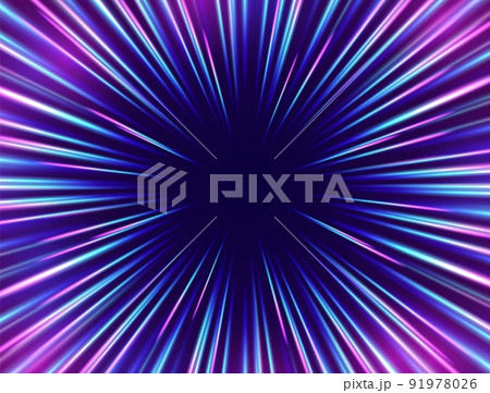 Light in motion effect, neon color trails, cosmic hyperspace jump concept. Light in motion effect, neon color trails, cosmic hyperspace jump concept. 91978026