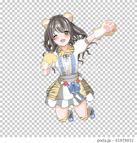 [Natural hair color] Blue curly hair idol in charge of tiger cosplay celebrating the year of the tiger 91978032