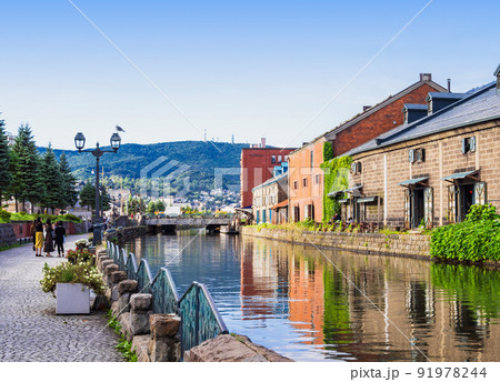 北海道 小樽運河 北海道 小樽運河 91978244