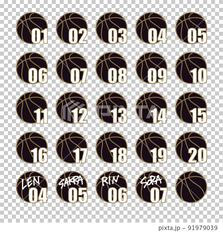 Basketball basketball sticker sticker number icon uniform number 91979039