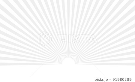 灰色の集中線D　朝日の背景　16：9 91980289