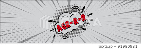 Comic lettering AGR-R-R on white background - Vector Comic lettering AGR-R-R on white background - Vector 91980931