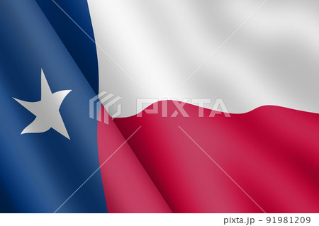 State of Texas flag 3d illustration wind ripple 91981209