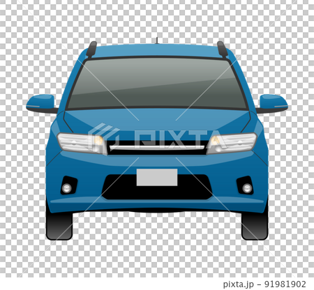 從前面看到的汽車的插圖（旅行車） 91981902