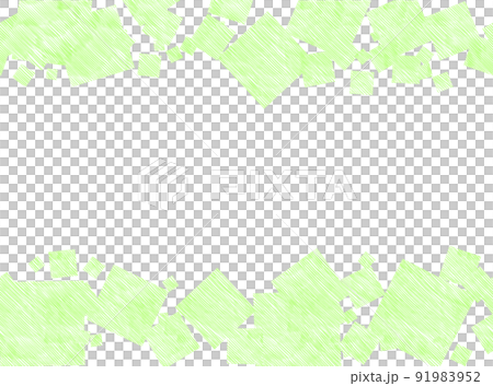 Square frame of colored pencils (horizontal seamless) green 91983952