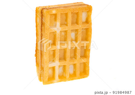 waffles with chocolate isolated waffles with chocolate isolated 91984987