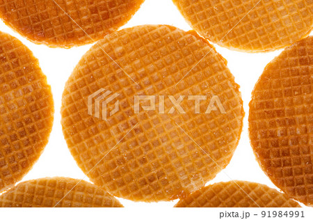dutch waffles isolated 91984991