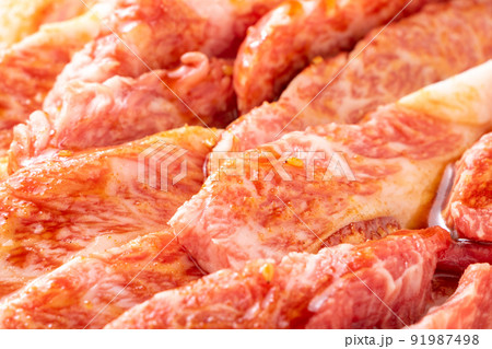 焼肉(牛カルビたれ焼き)のアップ。 91987498