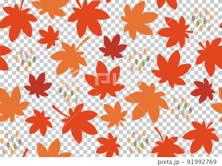 紅葉のイラスト背景素材 91992769